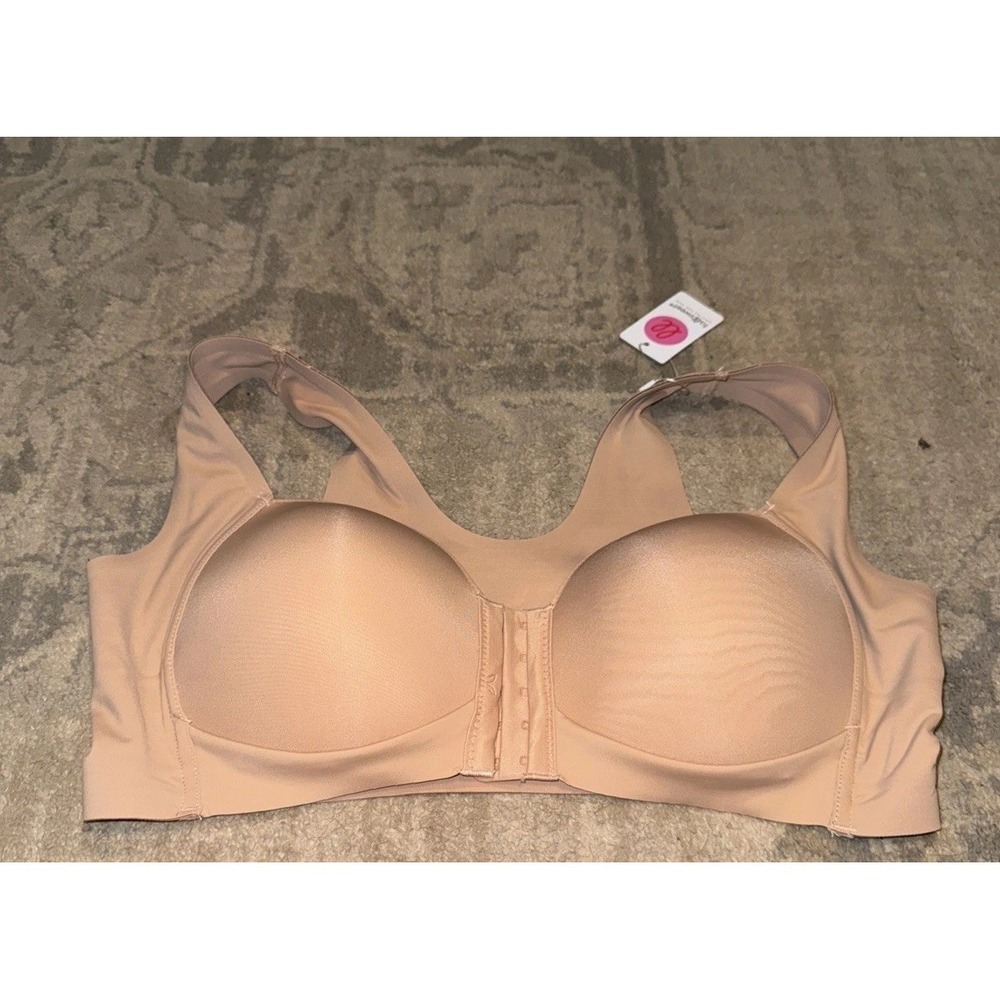 FALLSWEET SMOOTH T‎ SHIRT FRONT CLOSE UNDERWIRE SIZE 38C BEIGE NEW Lined